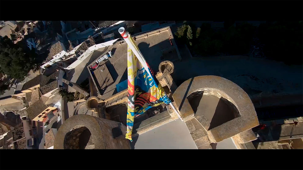 Vista aérea de la torre del Castillo de Villena